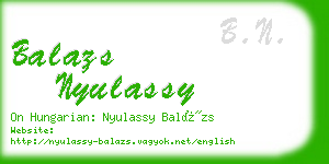 balazs nyulassy business card